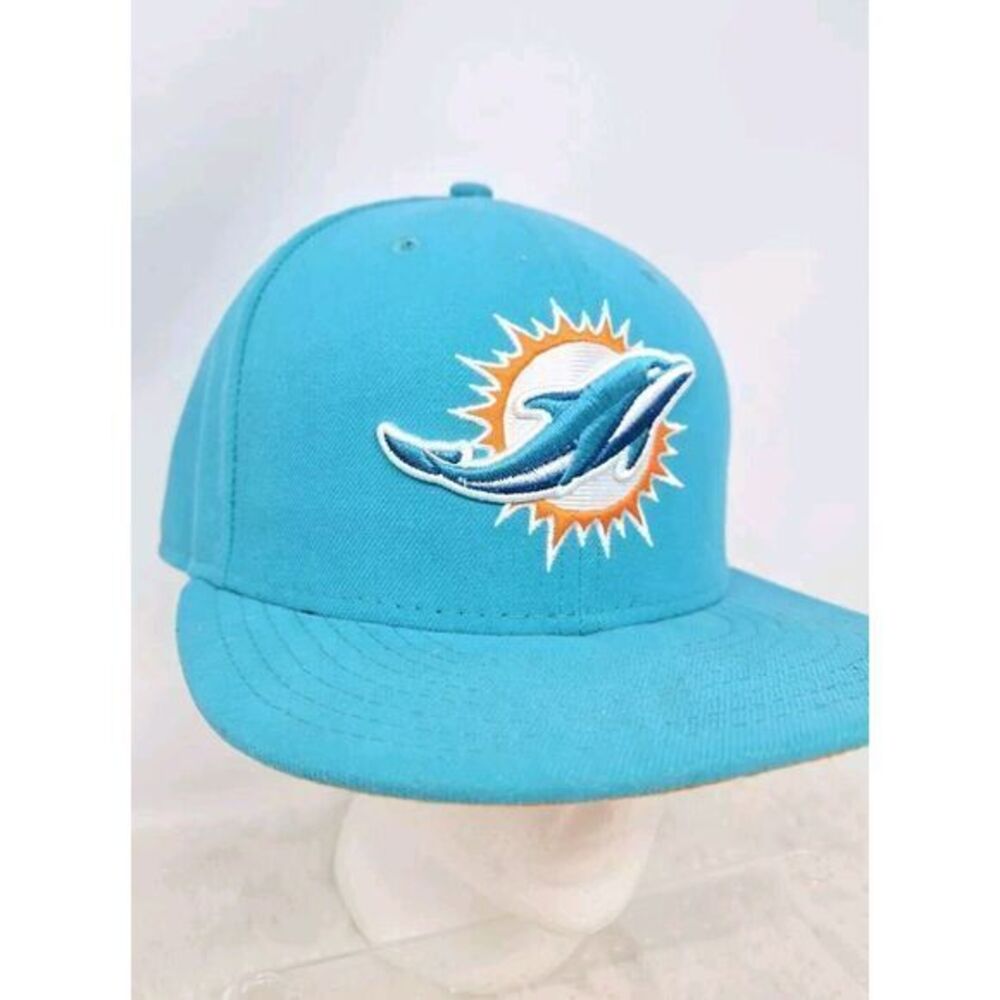 New Era 59Fifty Miami Dolphins Football NFL Fitted Hat 7‎ 1/4